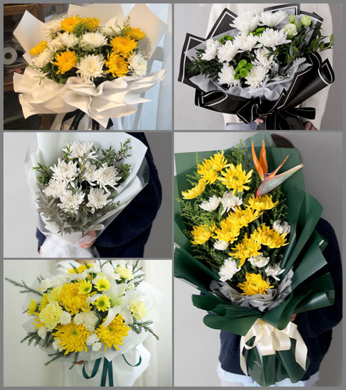 湖北武汉市新洲区徐古镇扁担山村白事花束代送